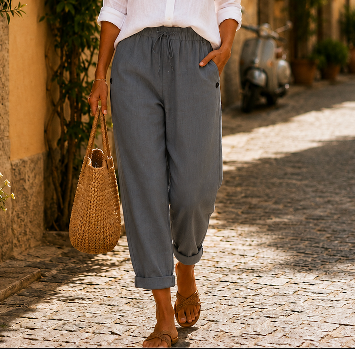 ROSA | LIGHTWEIGHT LINEN TROUSERS