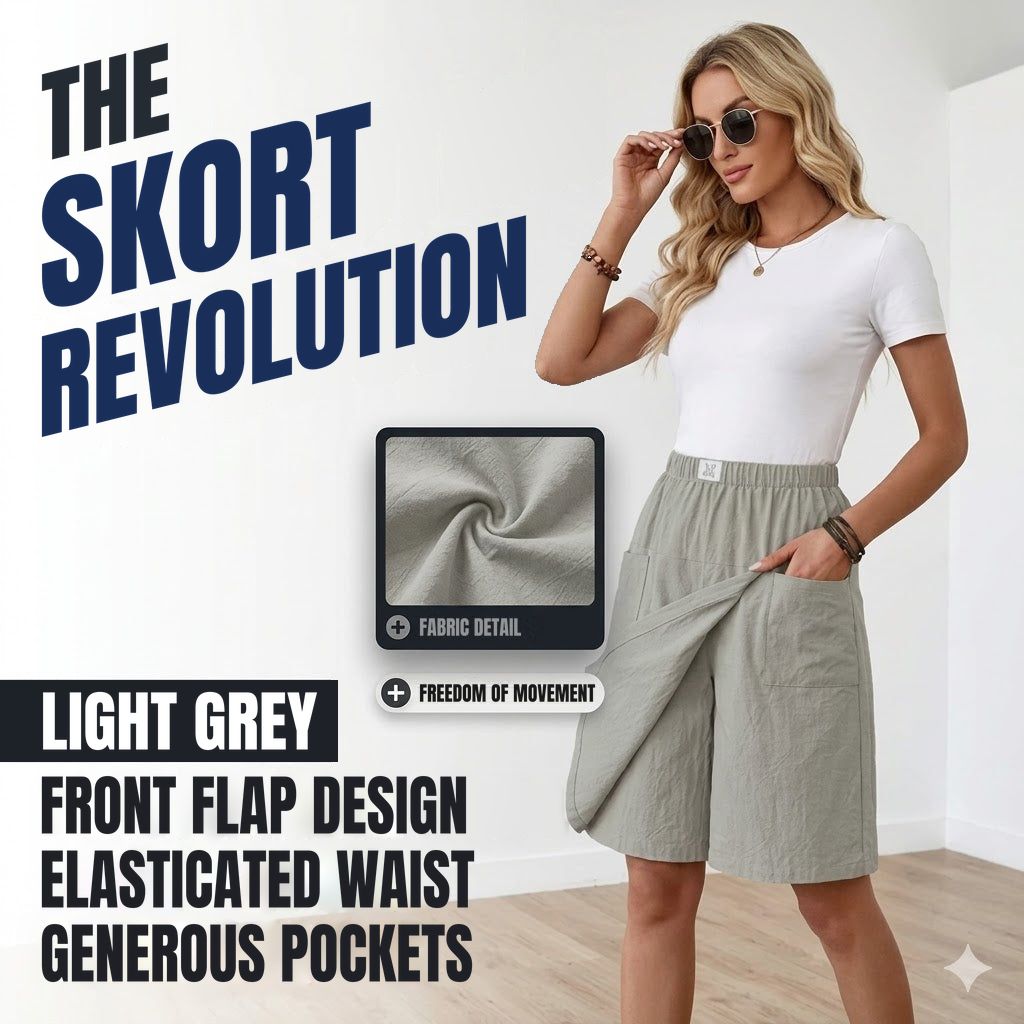 LIBERTINE™ - ACTIVE FREEDOM SKORT WITH ELASTIC WAIST AND POCKETS