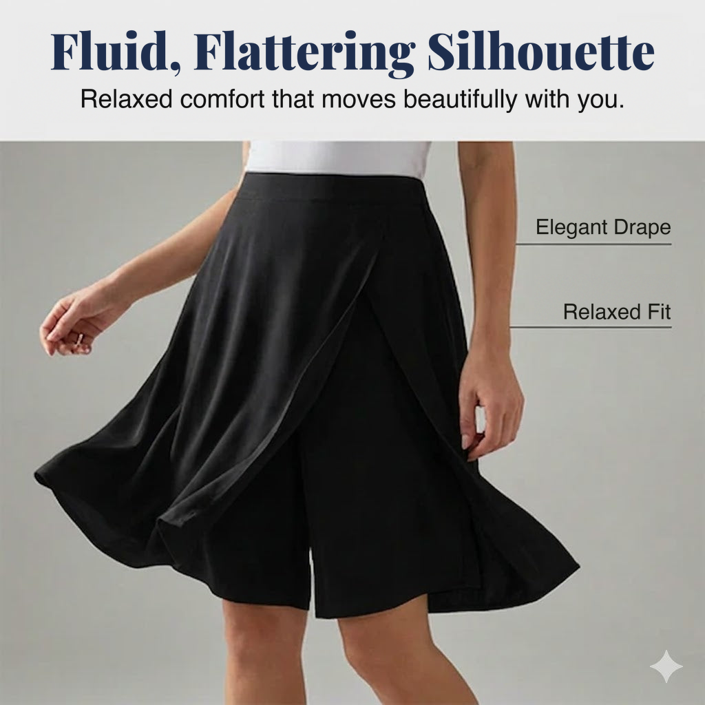 LIBERTINE™ - ACTIVE FREEDOM SKORT WITH ELASTIC WAIST AND POCKETS