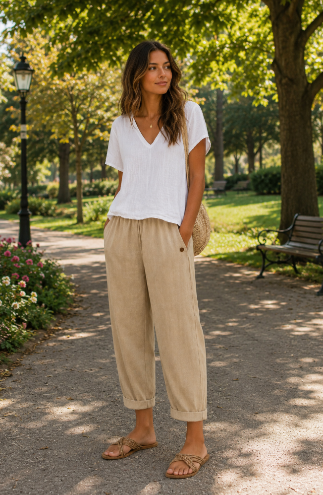 ROSA | LIGHTWEIGHT LINEN TROUSERS