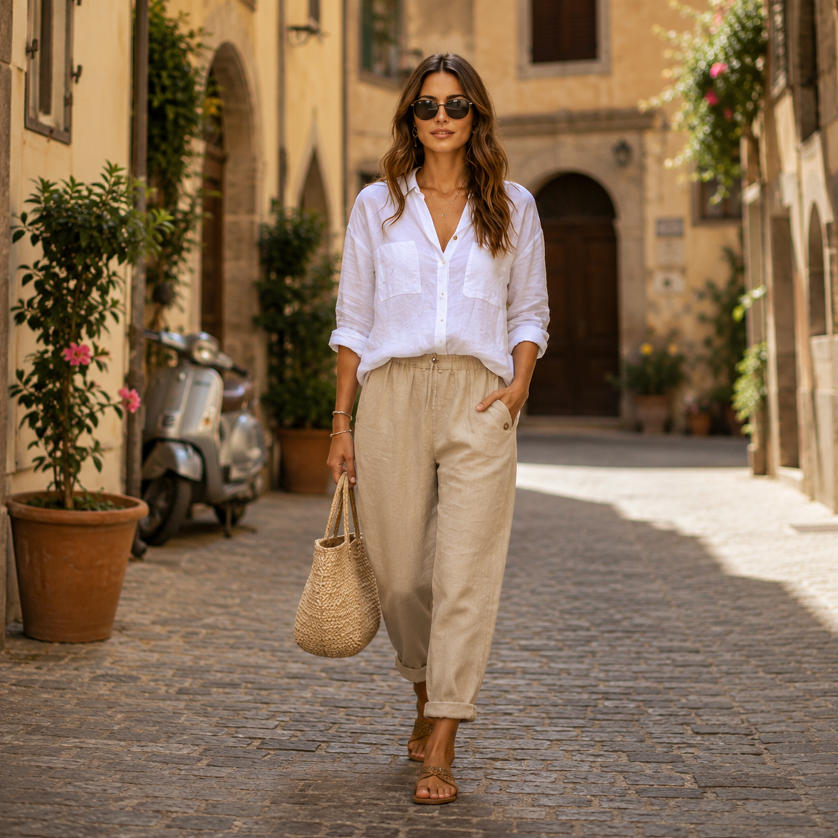 ROSA | LIGHTWEIGHT LINEN TROUSERS