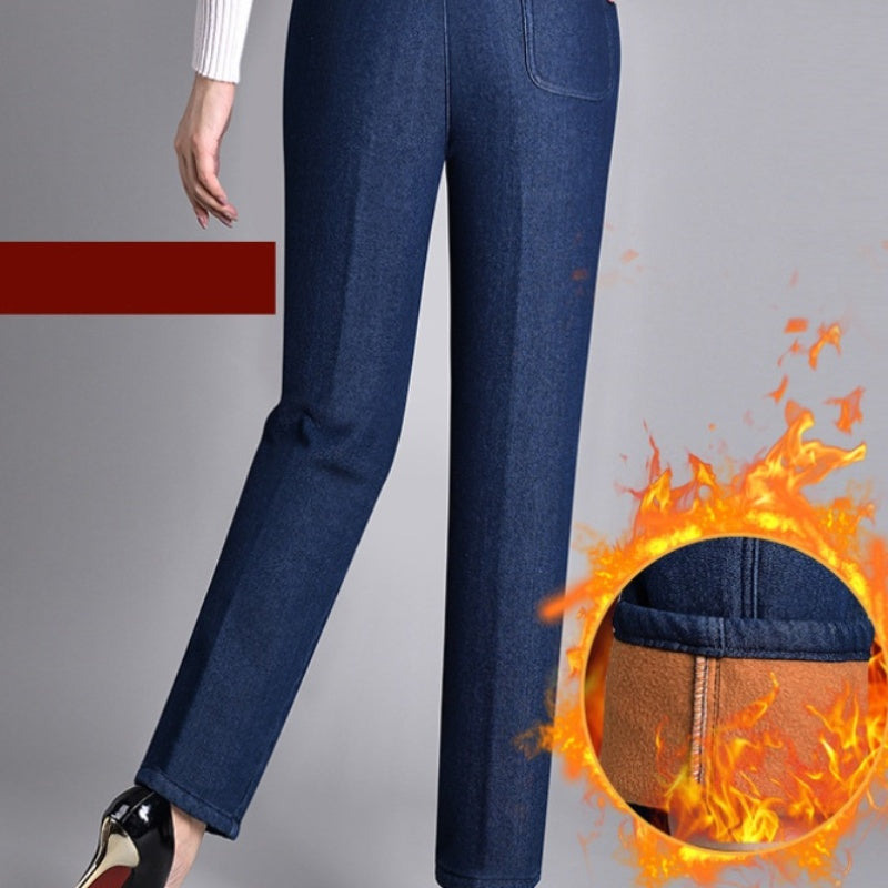 Laluna® | Women's jeans with side pockets and elastic waist